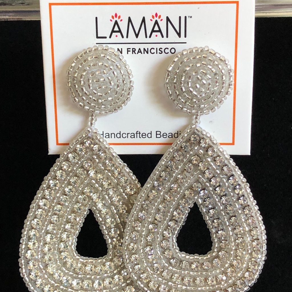 Lamani Sf Hand-Beaded Statement Earrings